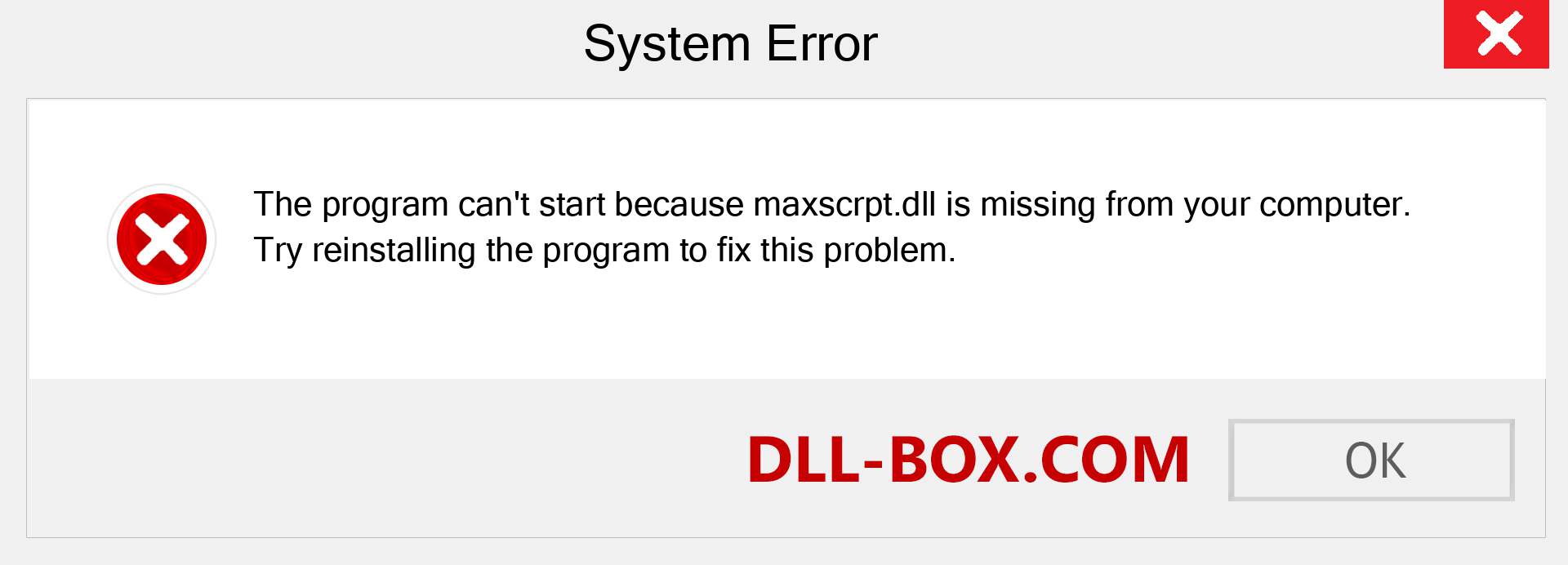  maxscrpt.dll file is missing?. Download for Windows 7, 8, 10 - Fix  maxscrpt dll Missing Error on Windows, photos, images